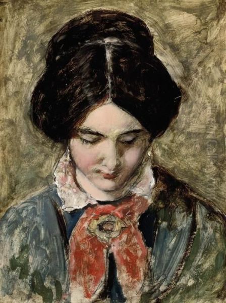 The Crochet Worker Oil Painting by William Etty