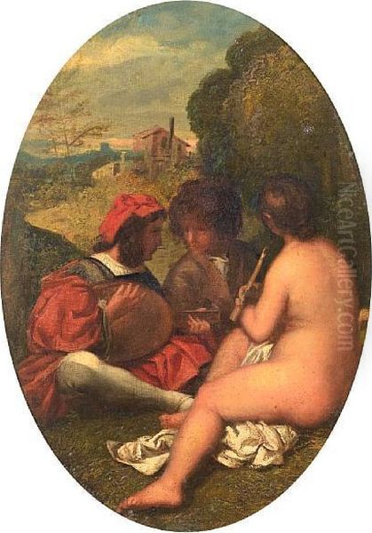 A Fete Champetre Oil Painting by William Etty