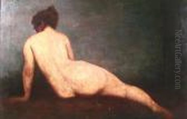 Study Of Female Nude Oil Painting by William Etty