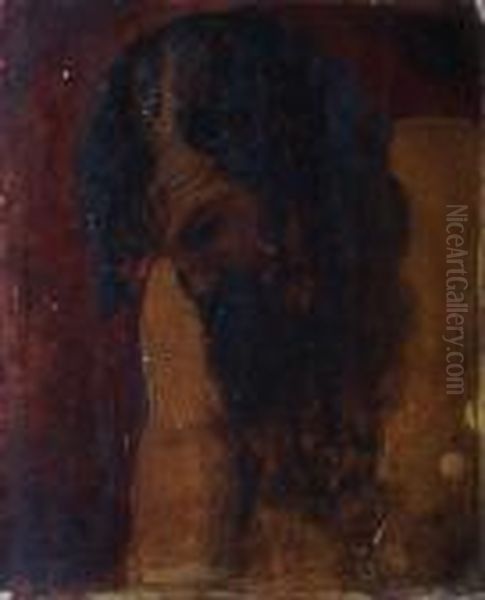 Study Of A Bearded Man Oil Painting by William Etty