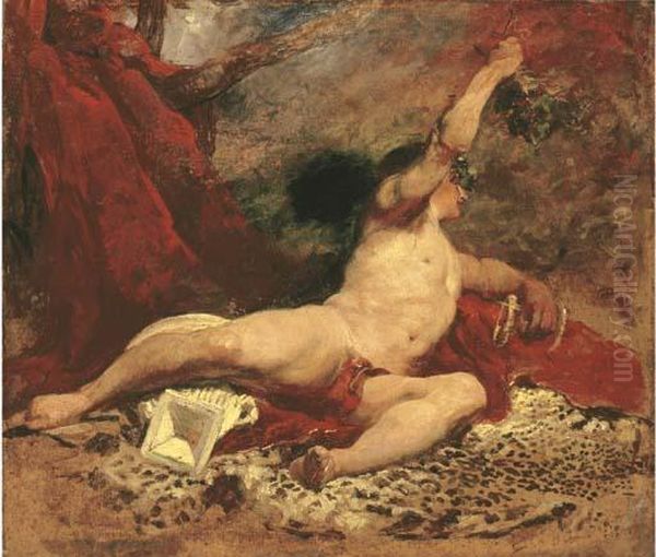 Bacchus Oil Painting by William Etty