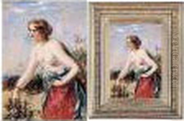 Indistinctly Inscribed On The Reverse Oil Painting by William Etty