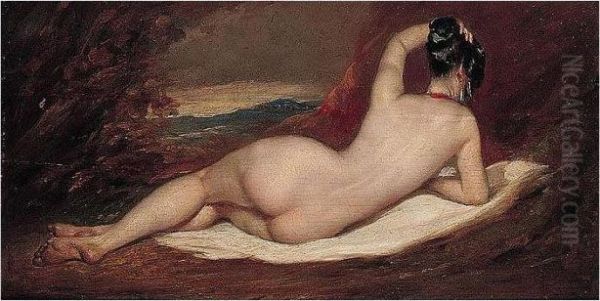 The Bather Oil Painting by William Etty