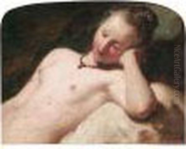 Study Of A Female Nude Oil Painting by William Etty