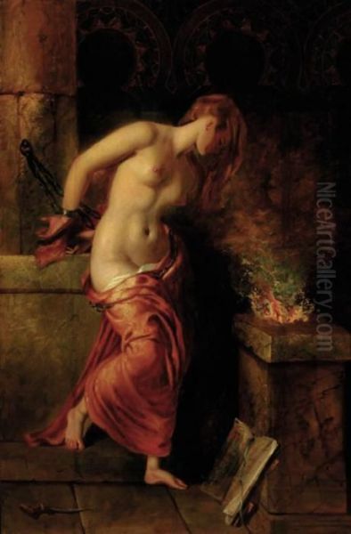 The Captive Oil Painting by William Etty