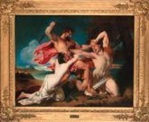 The Combat Oil Painting by William Etty