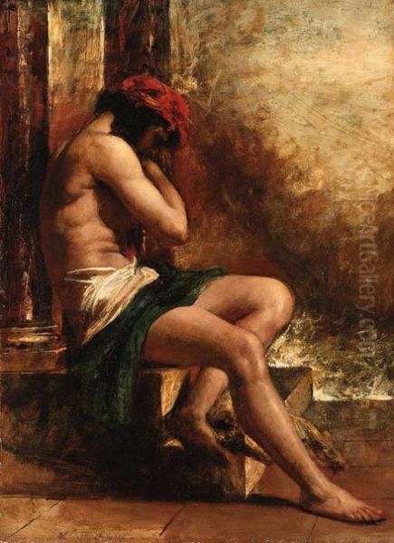 The Slave Oil Painting by William Etty