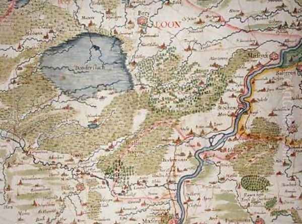 Map of Flanders at the time of the Thirty Years war 1618-48 Oil Painting by Arnold Florent van Langren