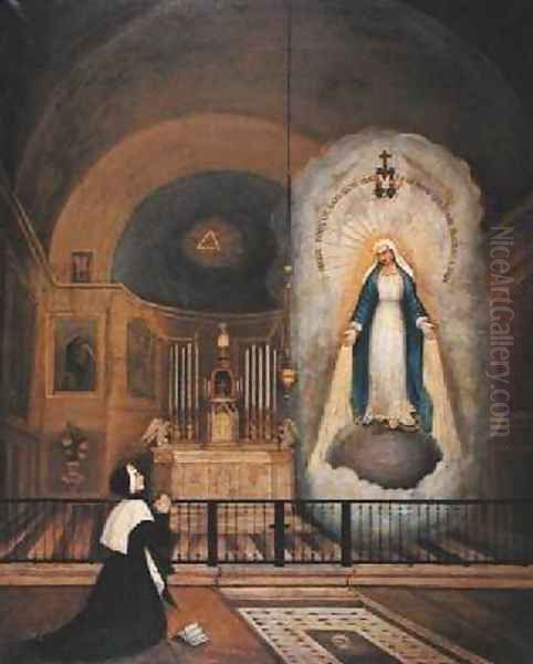 Apparition of the Virgin to St Catherine Laboure Oil Painting by Le Cerf