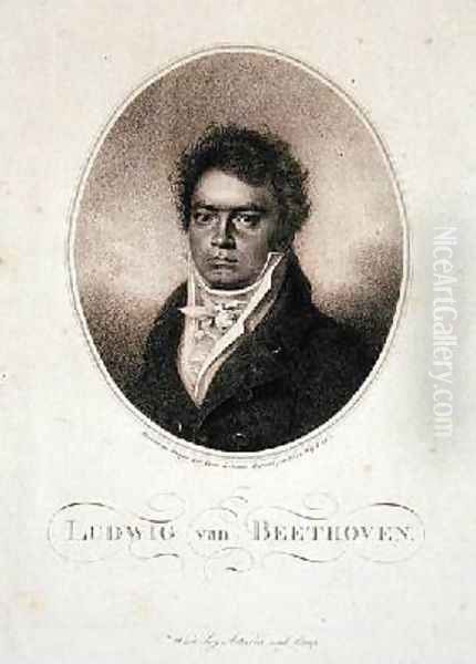 Ludwig van Beethoven 1770-1827 Oil Painting by Letronne, Louis Rene