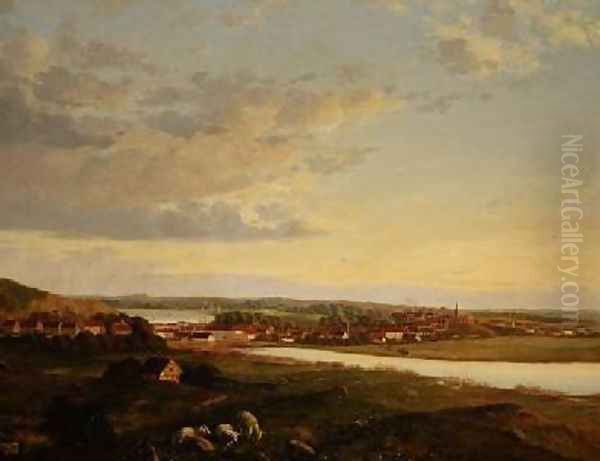 Silkeborg in Jutland Oil Painting by Anker Niels Lund