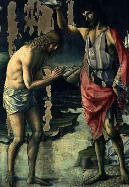 The Baptism of Christ Oil Painting by d'Alessandro da Severino II Lorenzo