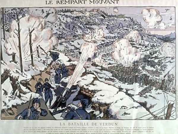 The Battle at Verdun Oil Painting by Jean Le Prince