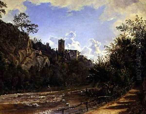 Ruins at Raubenstein Oil Painting by Friedrich Loos