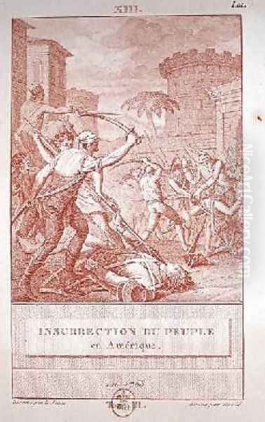 Insurrection of the American People in 1768 Oil Painting by Le Jeune