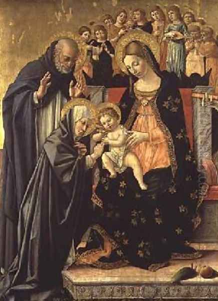 Mystic Marriage of St Catherine Oil Painting by (Salimbeni) Lorenzo da Sanseverino