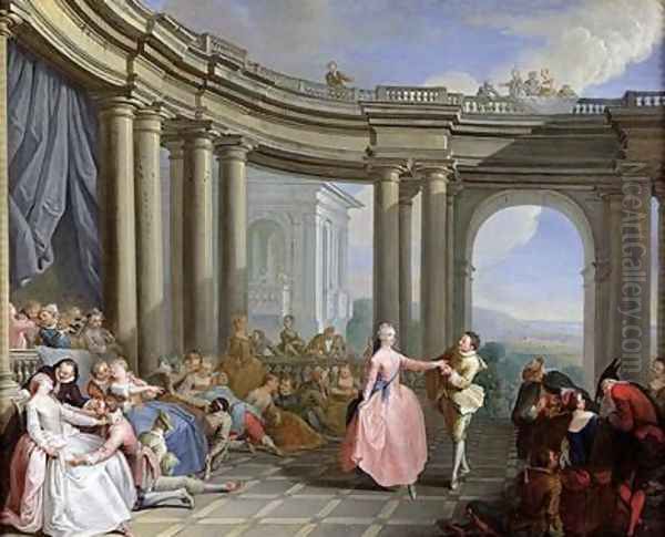 The Minuet Oil Painting by Jacques Sebastien Le Clerc