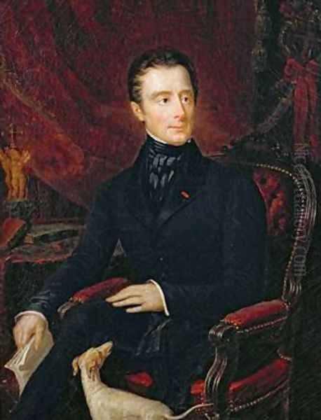 Alphonse de Lamartine 1790-1869 Oil Painting by Madame de Lamartine