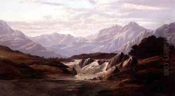 Evening in Glencoe Oil Painting by Charles Leslie