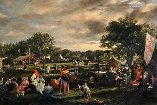 Fairlop Fair Oil Painting by Charles Leslie