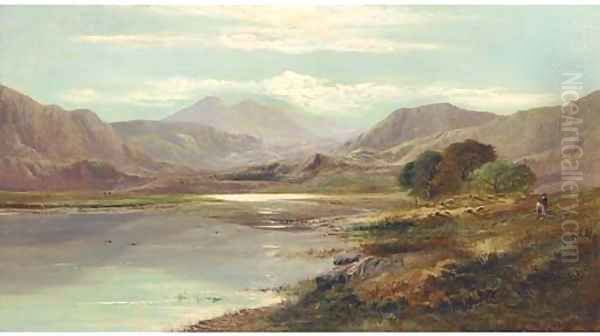 Llyn Taly-LLyn, Wales Oil Painting by Charles Leslie