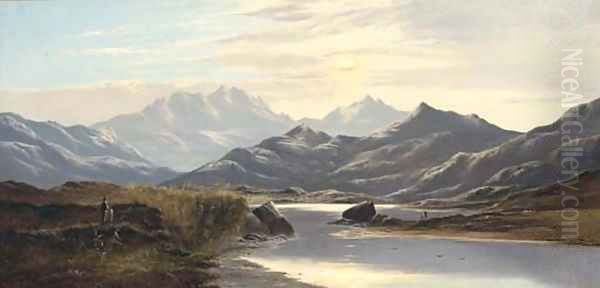 Evening, Lyn Nant Oil Painting by Charles Leslie