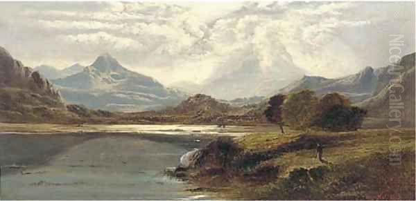 Moel Hebog, North Wales Oil Painting by Charles Leslie