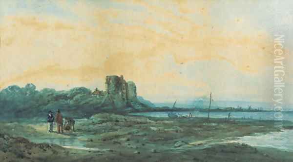 Black Rock Castle, Dublin Bay Oil Painting by John Laporte