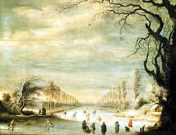 Winter Landscape Oil Painting by Gijsbrecht Lijtens