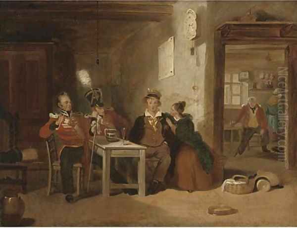 Trepanning a recruit Oil Painting by Henry Liverseege