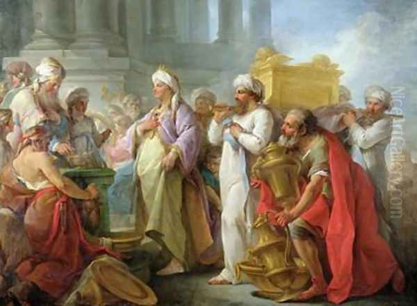 Solomon Before the Ark of the Covenant Oil Painting by Blaise Nicolas Le Sueur