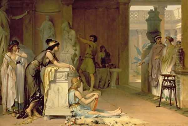 The Studio of Phidias 1879 Oil Painting by Pierre Olivier Joseph Loommans