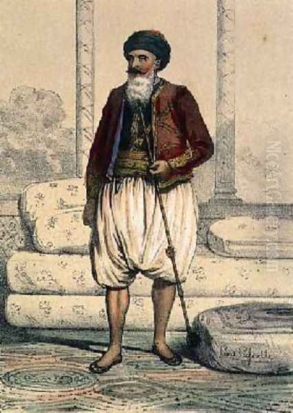 Hussein Pacha 1765-1838 the Last Dey of Algiers in 1830 Oil Painting by Louis Lassalle