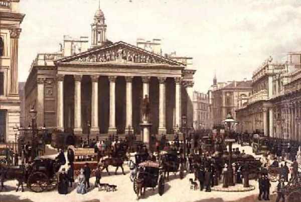 The Royal Exchange Oil Painting by H.R. Latta