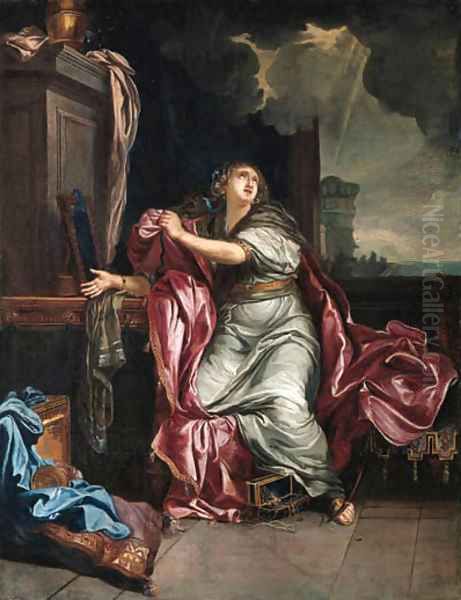 The Penitent Magdalene Oil Painting by Charles Lebrun