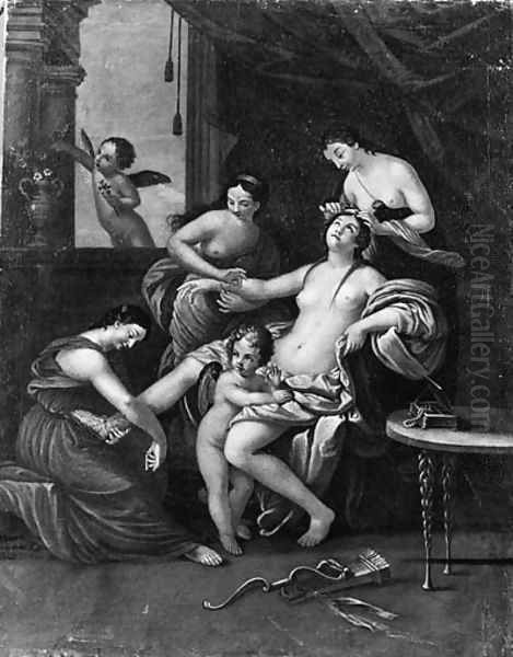 The toilet of Venus Oil Painting by Charles Lebrun