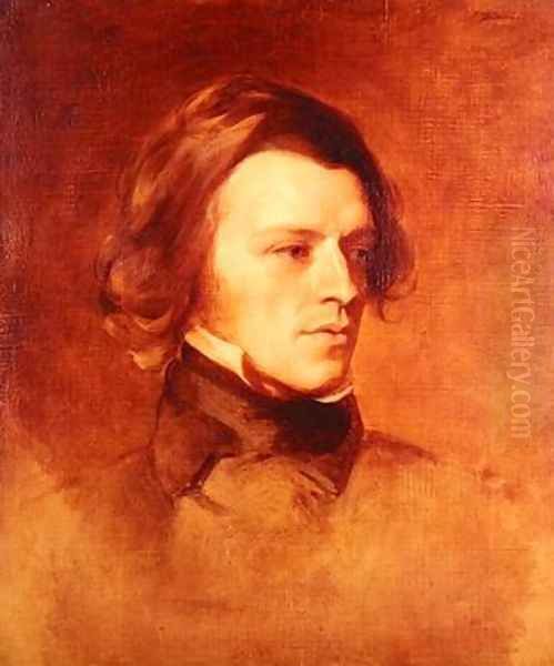 Portrait of Alfred Lord Tennyson 1809-92 Oil Painting by Samuel Laurence