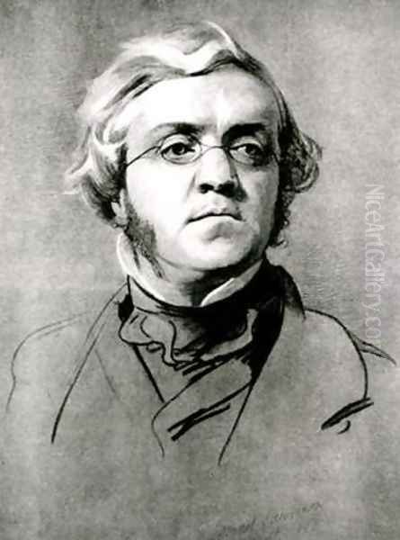 William Makepeace Thackeray 1811-63 2 Oil Painting by Samuel Laurence