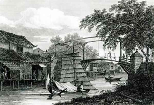 Drawbridge at Malacca Oil Painting by Edward Hawke Locker