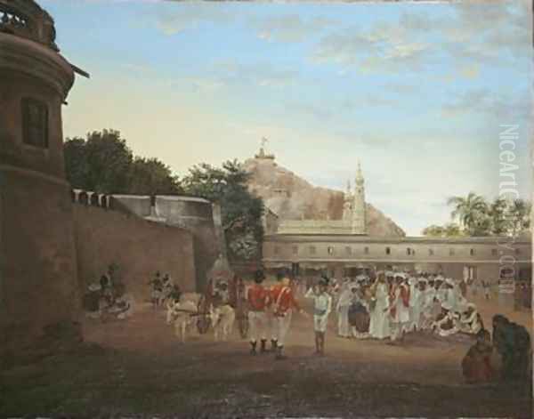 The Market Place of Trichinopoly Oil Painting by Philip Le Couteur