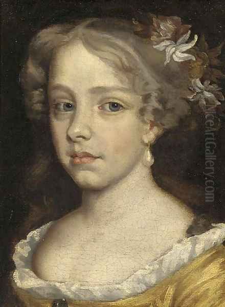 Portrait of a lady, traditionally identified as the Countess of Halifax Oil Painting by Sir Peter Lely