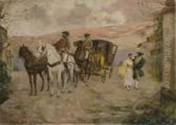 Carrozza Con Personaggi Incostume Oil Painting by Fabbio Fabbi