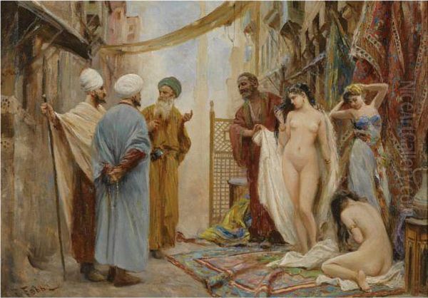 The Slave Market Oil Painting by Fabbio Fabbi