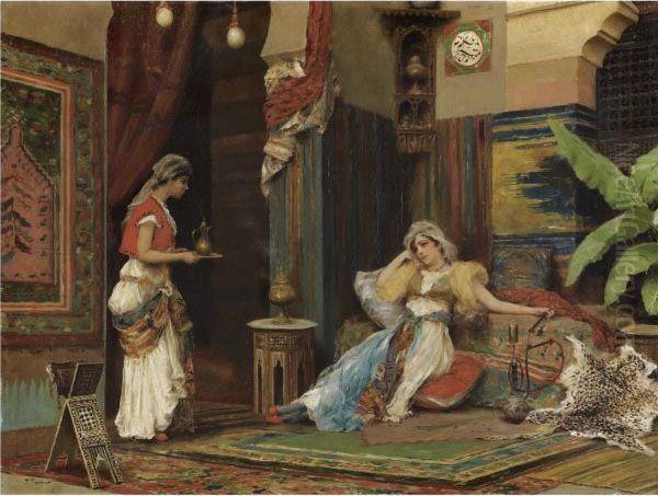 In The Harem Oil Painting by Fabbio Fabbi