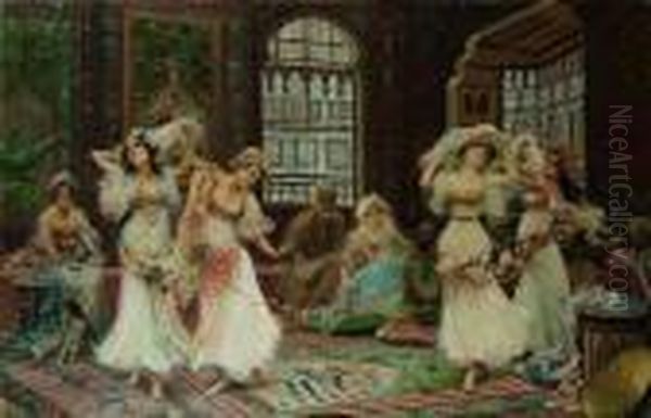 Dancers In The Harem Oil Painting by Fabbio Fabbi