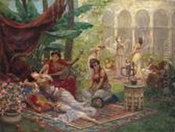 Divertissement Au Harem Oil Painting by Fabbio Fabbi