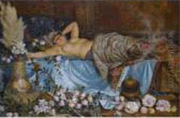 Odalisque Oil Painting by Fabbio Fabbi