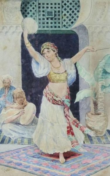 Harem Dancer Oil Painting by Fabbio Fabbi