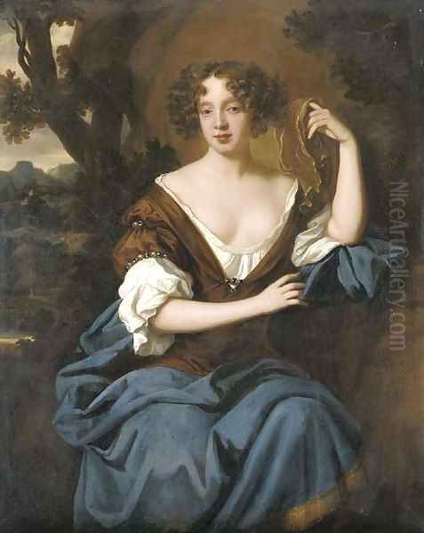 Portrait of a lady, possibly Louise de Keroualle, Duchess of Portsmouth Oil Painting by Sir Peter Lely