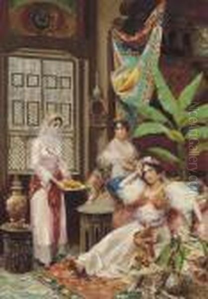 In The Harem Oil Painting by Fabbio Fabbi